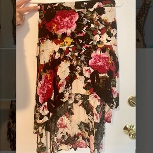 Urban Outfitters floral high-low skirt